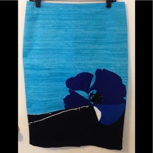 New York & Company Tropical Flower Pencil Skirt